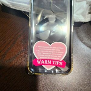 Apple Transparent Phone Case with Black Accents